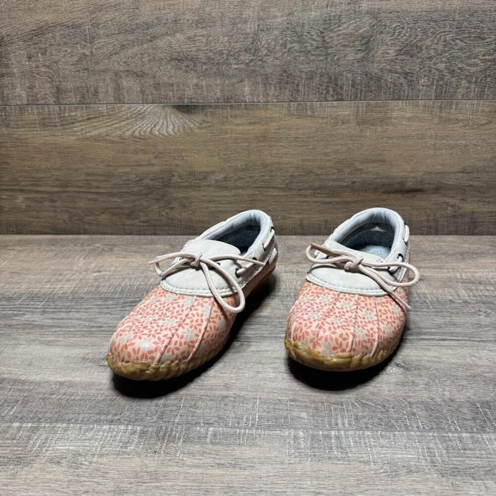 Jambu JBU Gwen Garden Blush Floral Duck Shoe Women's Size 7